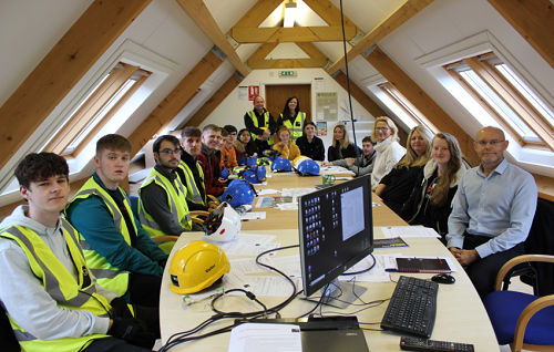 Built Environment students check out construction of Velux’s expanded Headquarters in Glenrothes    