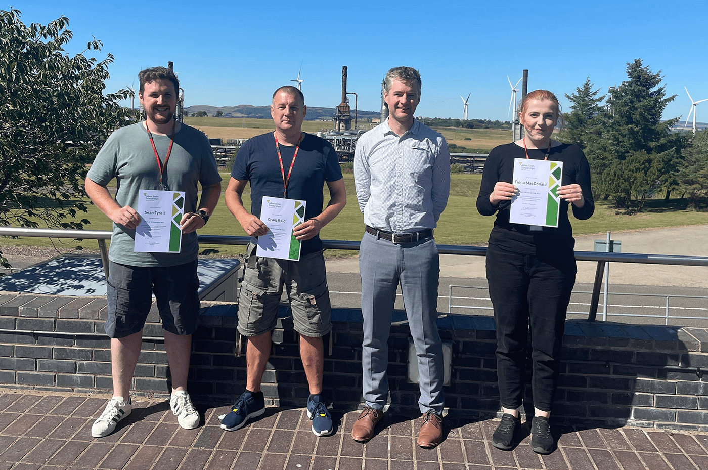 Fife College engineering students awarded prestigious Shell scholarships at Mossmorran