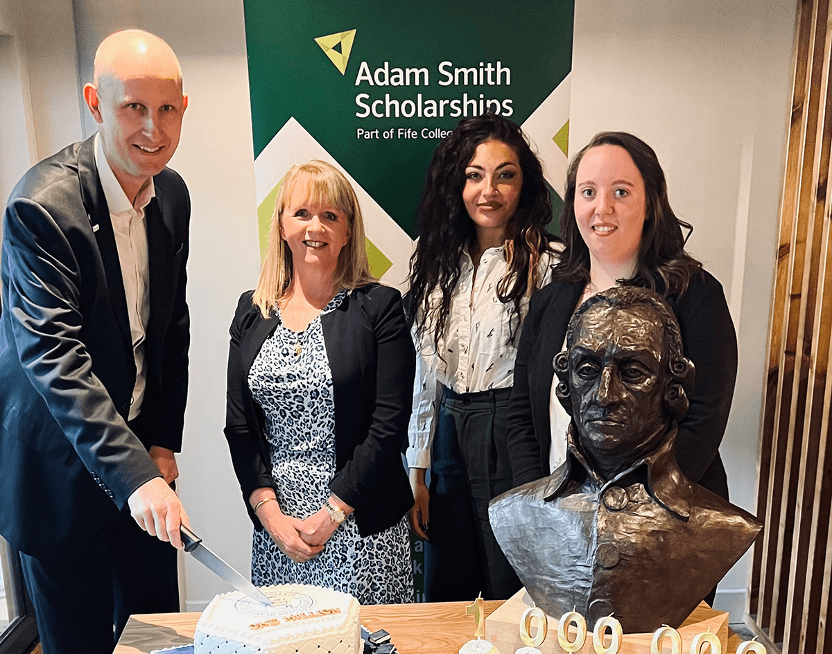 Fife College’s Scholarship Programme marks £1 million milestone with launch of new Adam Smith 300 Enterprise Scholarship