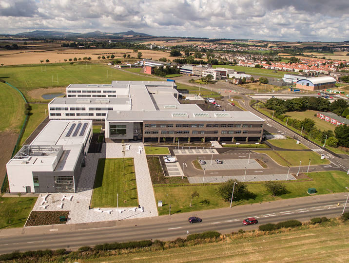 Levenmouth campus from aerial view point 