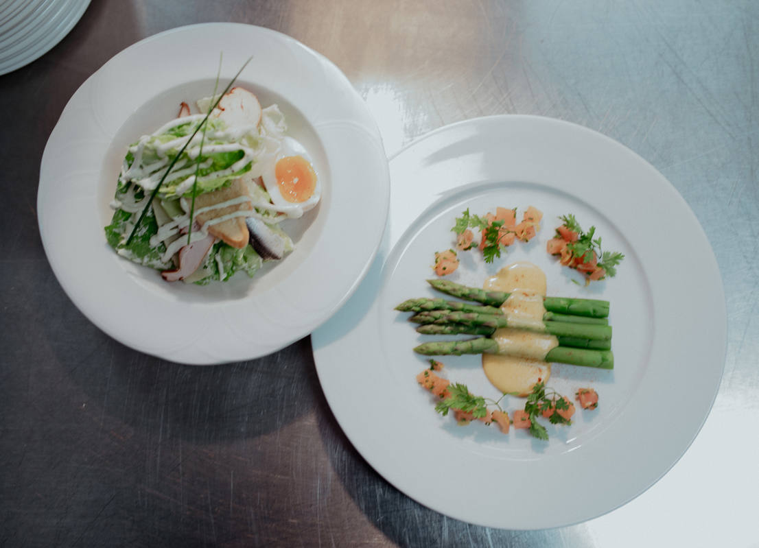 food served on two plates food served on two plates