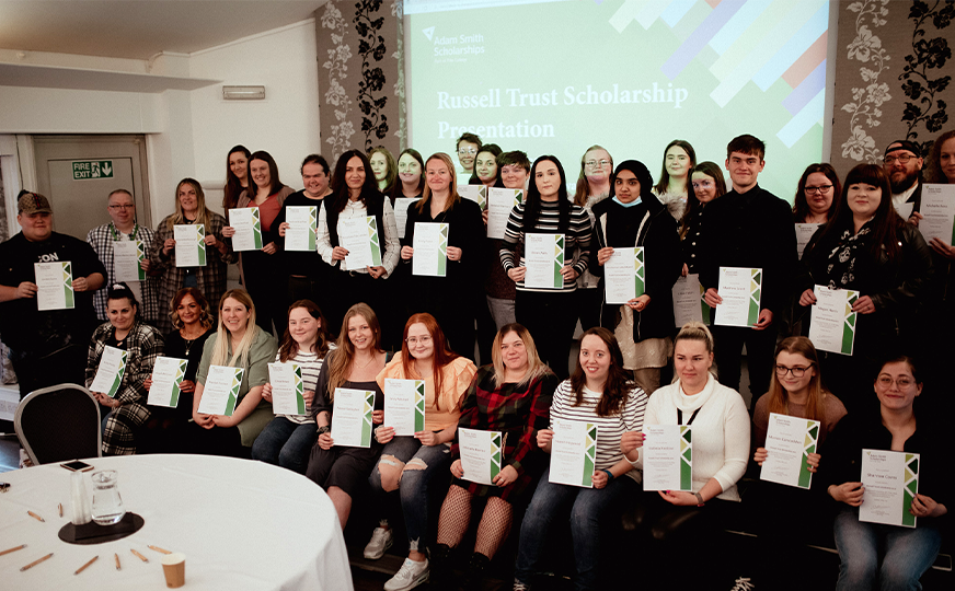 group of scholarship winners