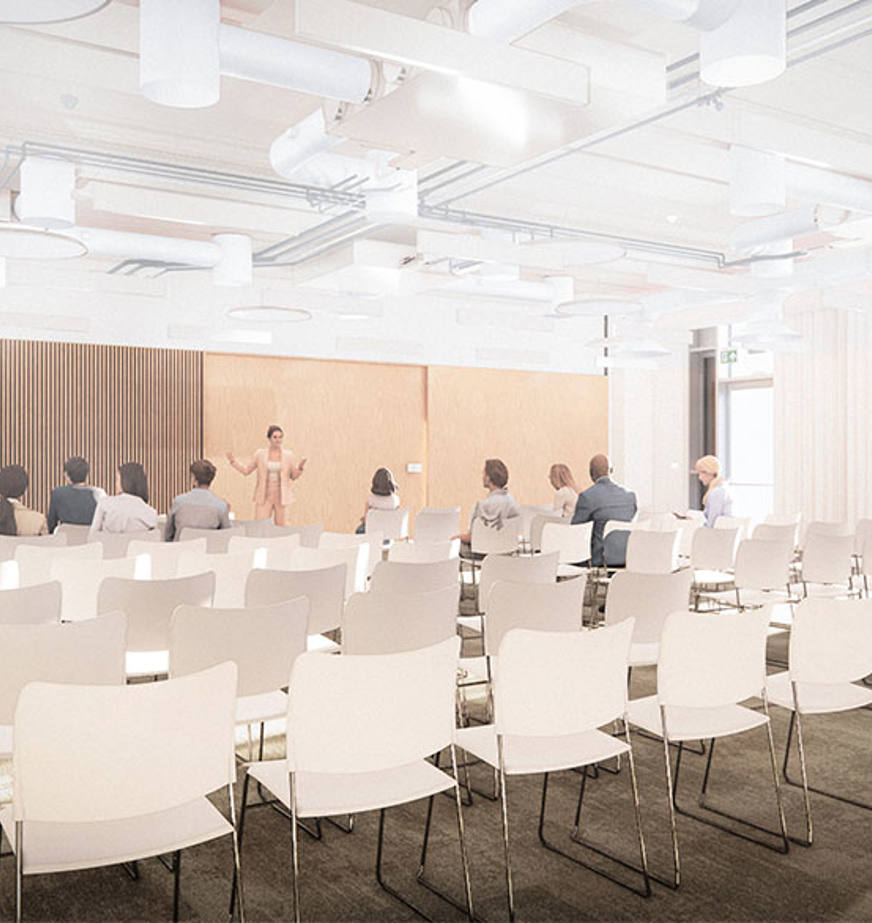 Artist impression of a conference centre Artist impression of a conference centre