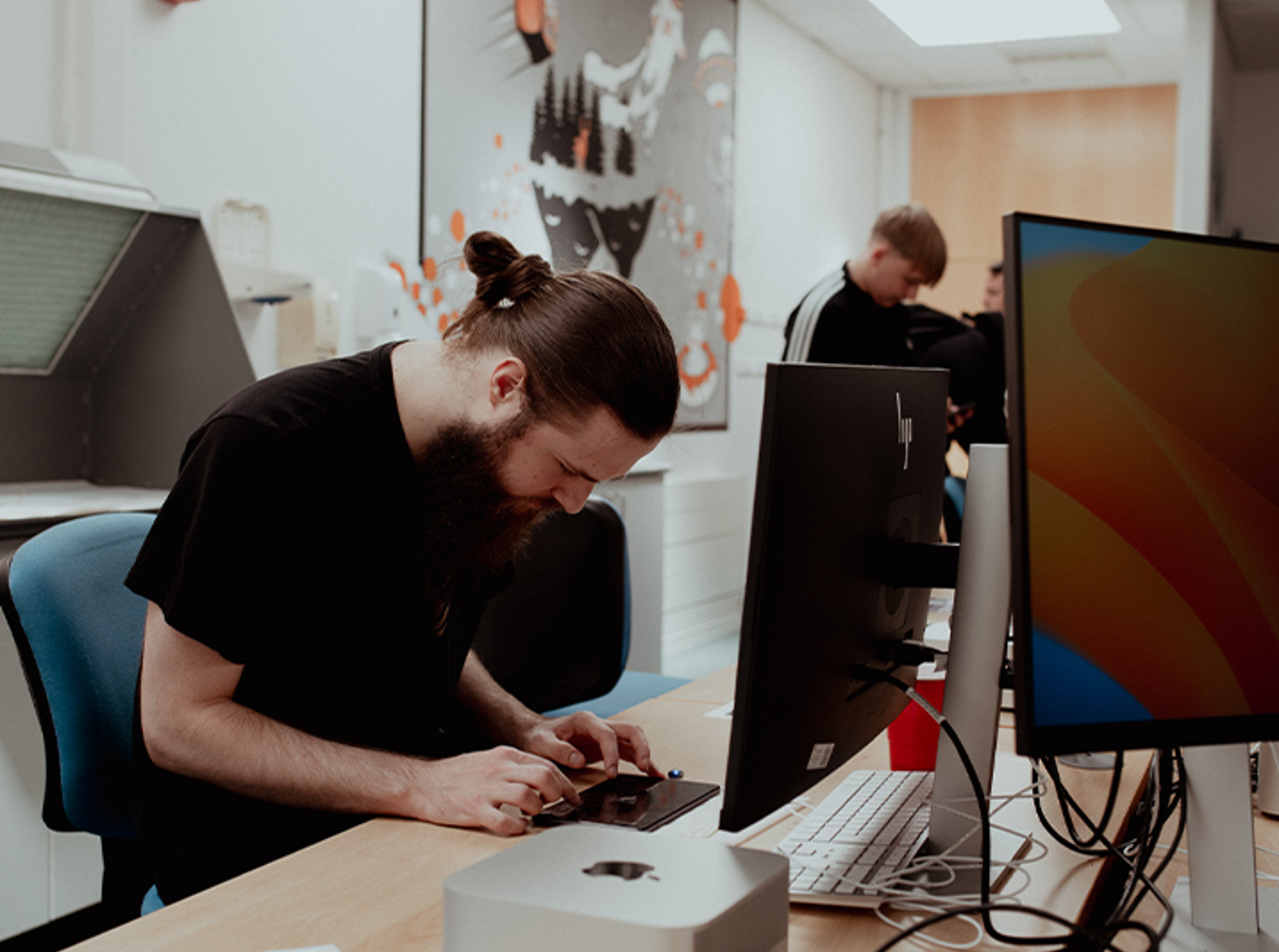 data science student working